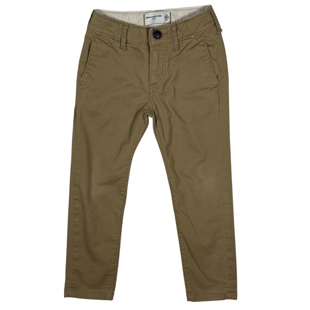 ABERCROMBIE KIDS Boys Chino Pants Size 5/6 Regular Khaki Tan Straight Leg